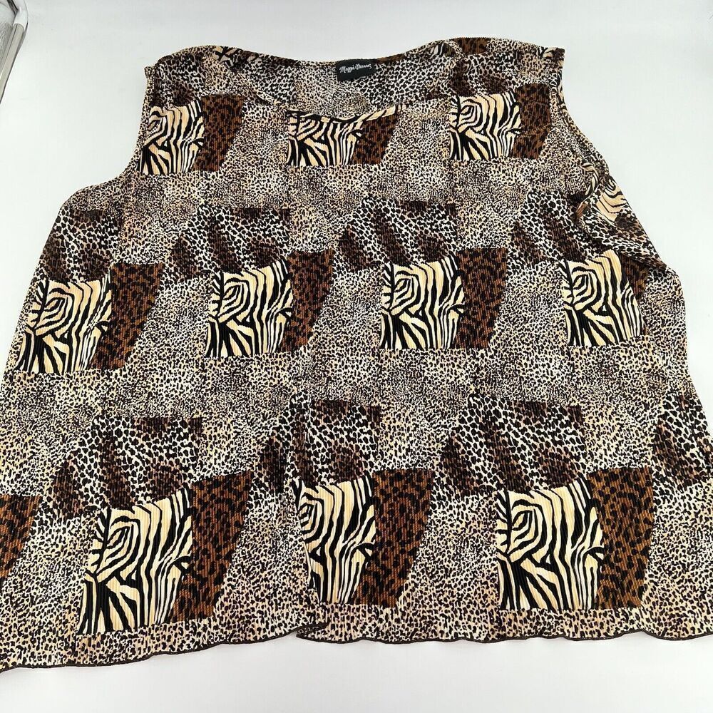 Maggie Barnes Animal Print Tank Top Size 4X